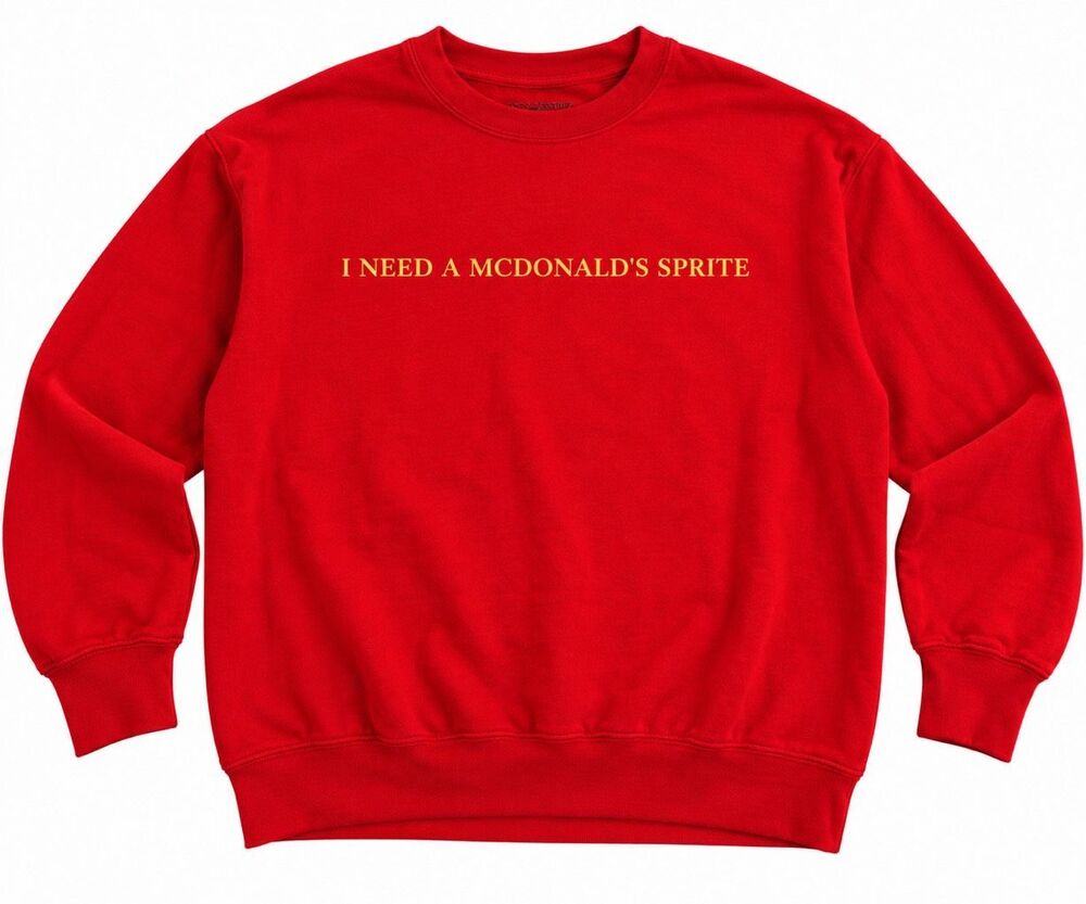 TwentyNine Red I Need A McDonald’s Sprite Sweatshirt Size Medium